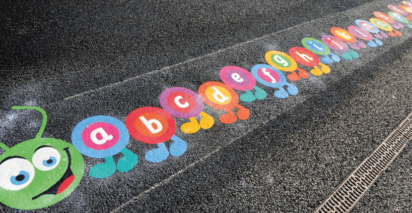 Letter Playground Markings in Glasgow